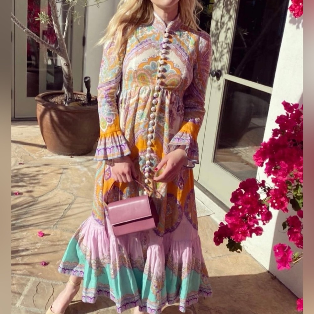 Zimmermann Size 1 Long Sleeve Maxi Dress